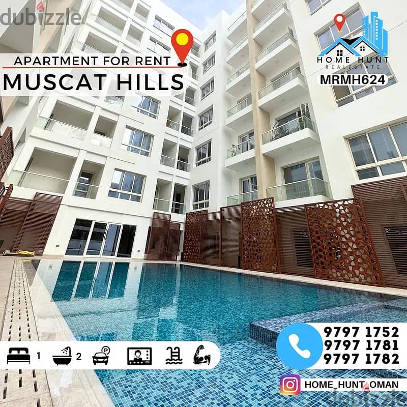 MUSCAT HILLS | MODERN 1BHK APARTMENT FOR RENT 0