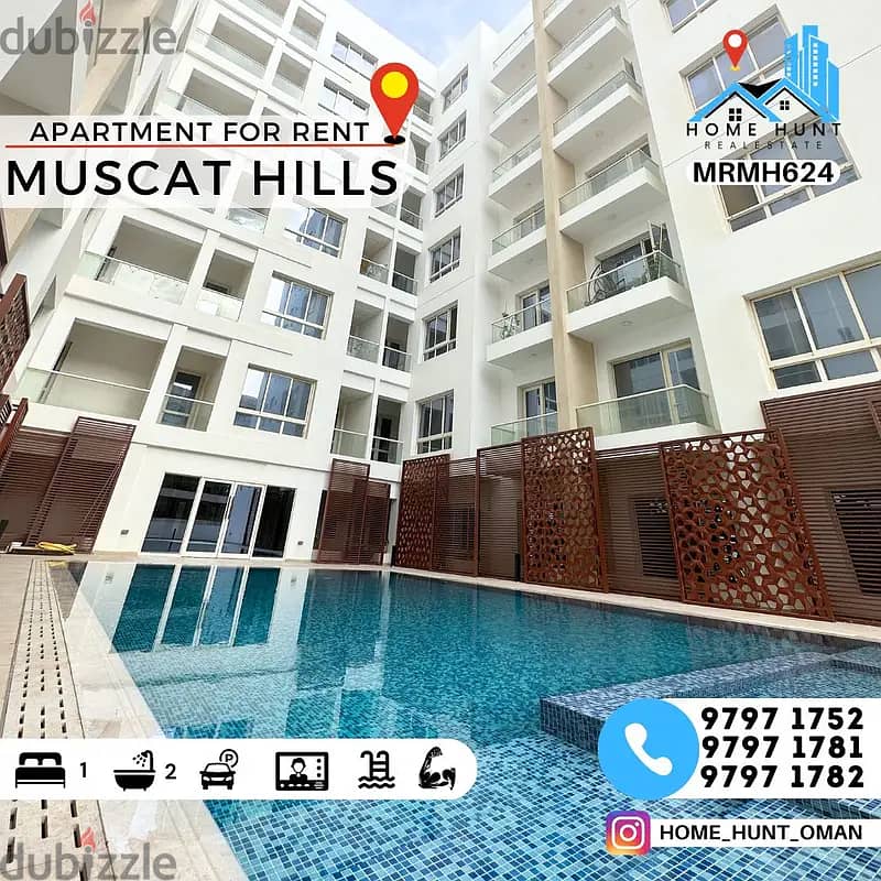 MUSCAT HILLS | MODERN 1BHK APARTMENT FOR RENT 0