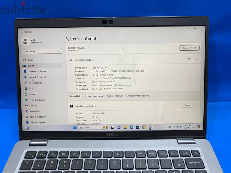 DELL LATITUDE 5420 TOUCH SCREEEN i7-16RAM-512GB SSD 6