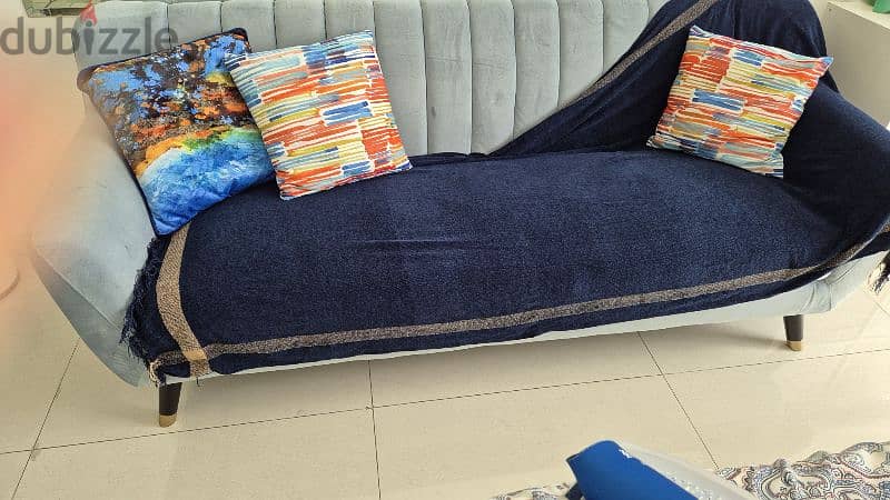 3 seater velvet sofa from pan home. 2