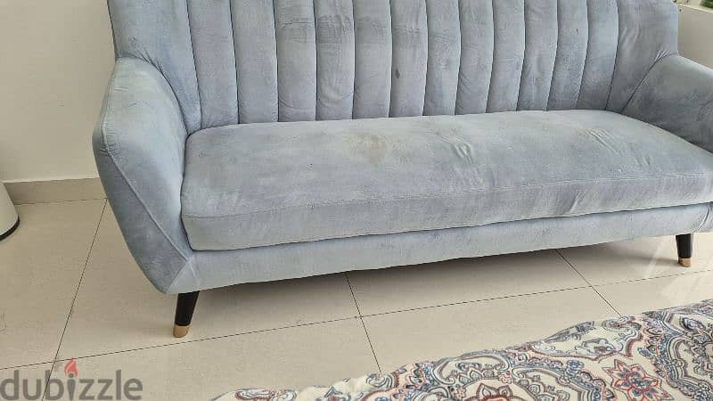 3 seater velvet sofa from pan home. 3