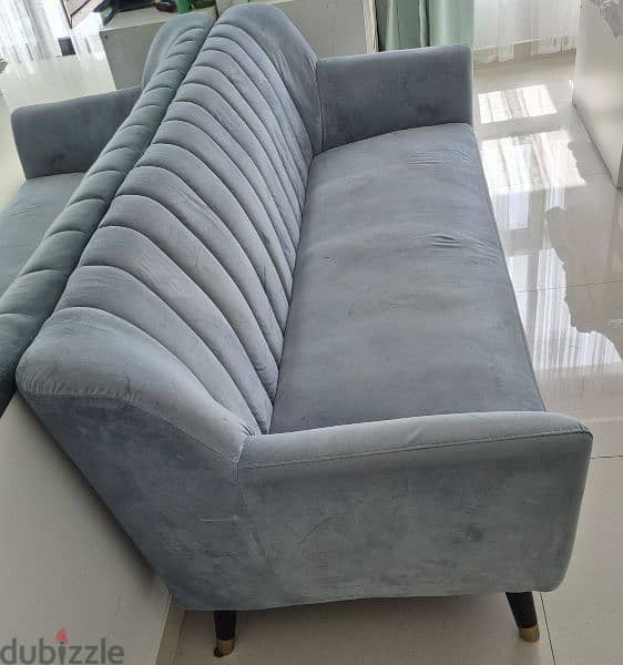 3 seater velvet sofa from pan home. 5