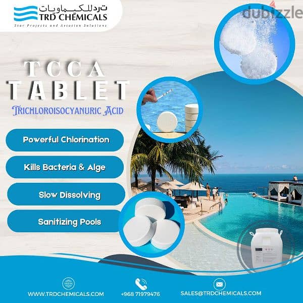 TCCA Chlorine Tablets - Easy Pool Care for Crystal Clear Water! 2