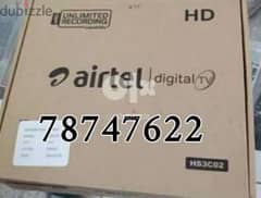 new Airtel digital receiver with Hindi Tamil malayalam sports recharge 0