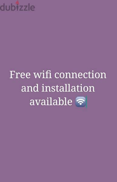 free Wi-Fi connection and installation available