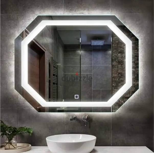 mirror with stan & LEd light 12