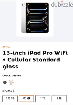 I pad pro 13-inch (m4) wifi & cellular