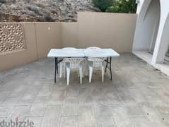 Outdoor /picnic foldable table and 4 chairs