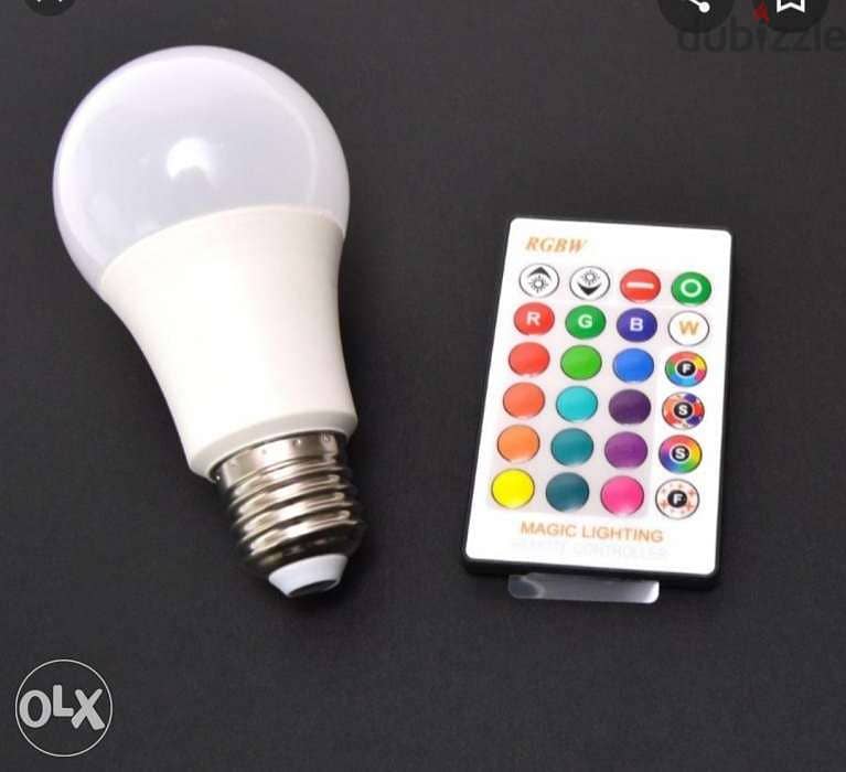 RGB LED Bulb - (Remote control for color selection) 1