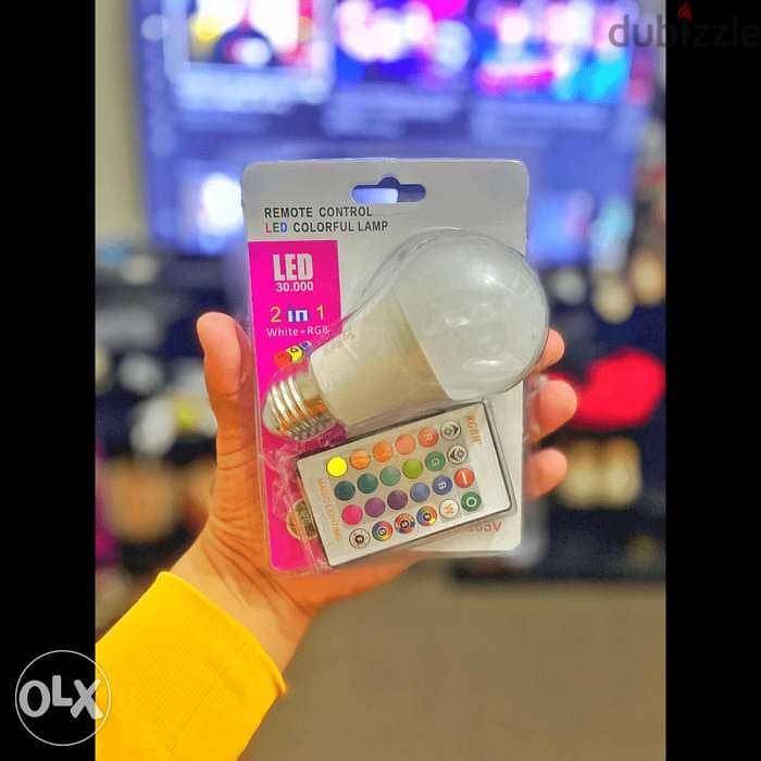 RGB LED Bulb - (Remote control for color selection) 2