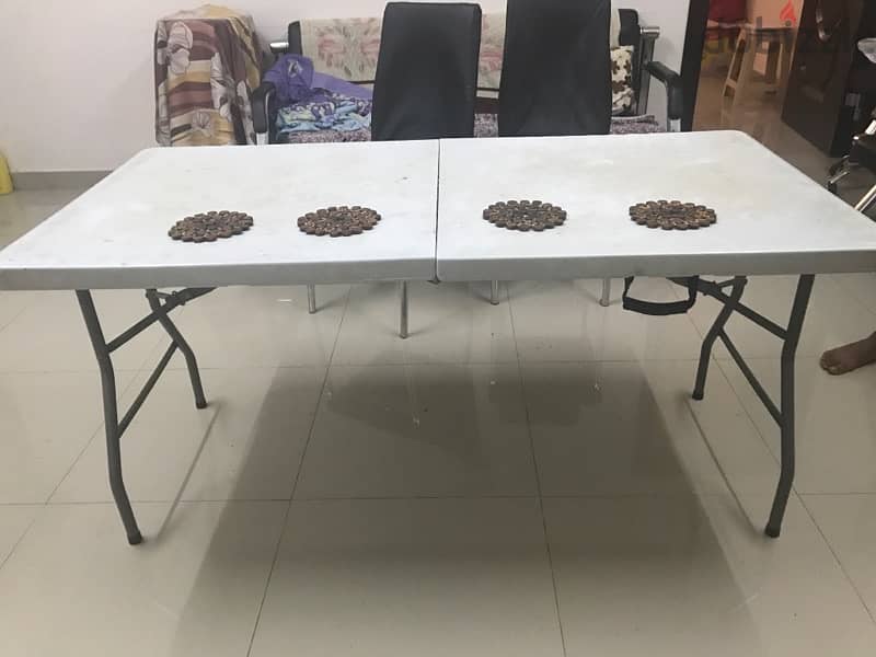 Folding table, chair and seaters for sale 2