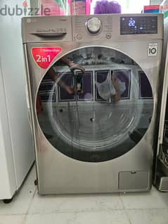 Lg Washer+dryer 9kg and 6 kg used 2 years new for more than 300 omr