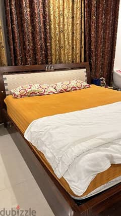 Bed set with mattress and two side tables