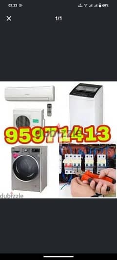 washing machine repair and fixing AC plumber electric electrician