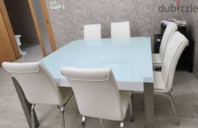 Dining table with 6 chairs