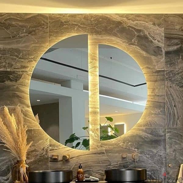 mirror with stan & LEd light for washroom, bedroom, drawing room 0