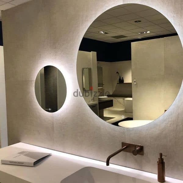 mirror with stan & LEd light for washroom, bedroom, drawing room 17