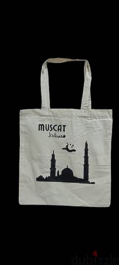 Block Printed Oman Cotton Tote Bags.