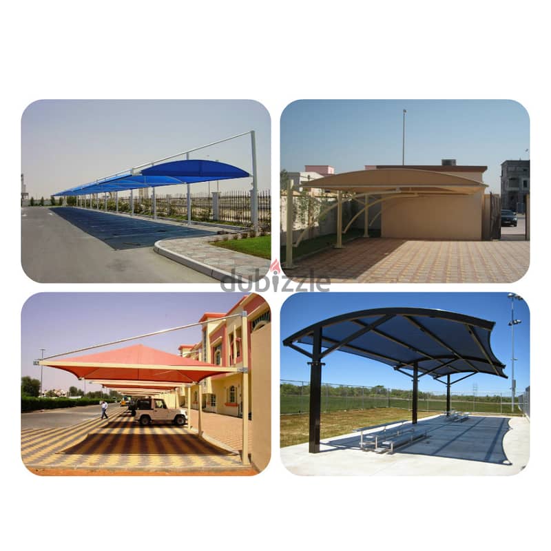 we do All Kinds Of Shade Work Car Parking Shades, BUS PARKING SHADE 3