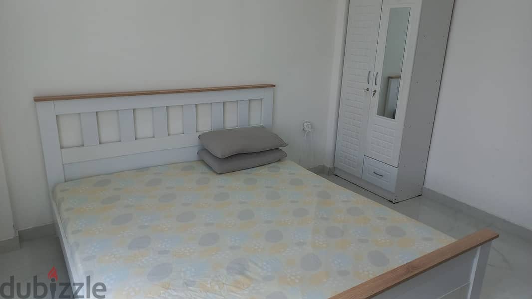 King size Bed with mattress along with Cupboard 4