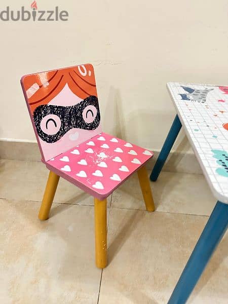 kids chair and table set 1