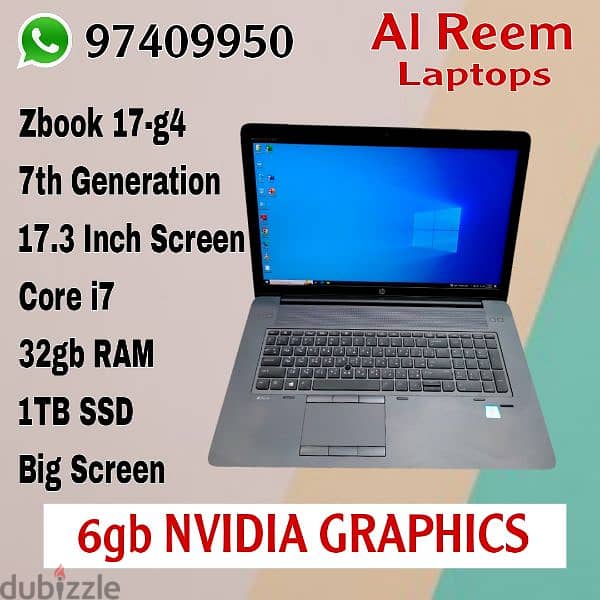 17-3 inch 6gb NVIDIA GRAPHICS Core i7 32gb Ram 1Tb Ssd 0