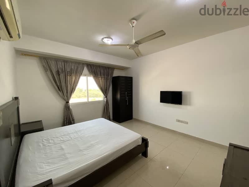 Spacious Fully Furnished room with attached bathroom in Al Ghubrah 3