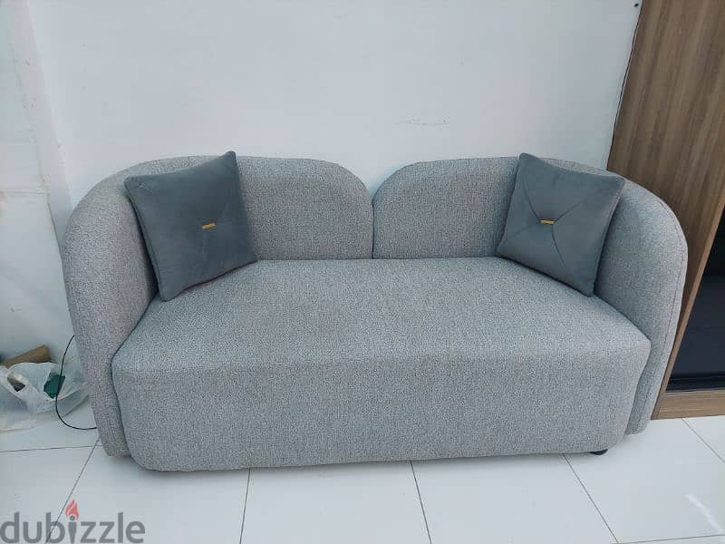 new 2 seater sofa without delivery 1 piece 55 rial 2