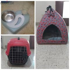 Cat home, litre scooper,water fountain and food plate,cat cage/carrier 0