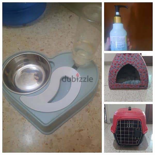 Cat home, litre scooper,water fountain and food plate,cat cage/carrier 1