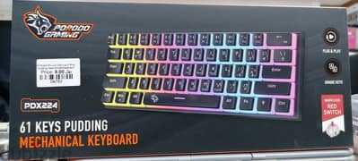 Porodo Gaming 61 Key Pudding Mechanical keyboard PDX224 0