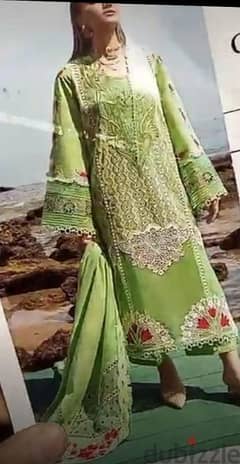 Adan libas dress in green colour 3 pc 0