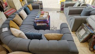 European style L with 2single sofa set available in showroom