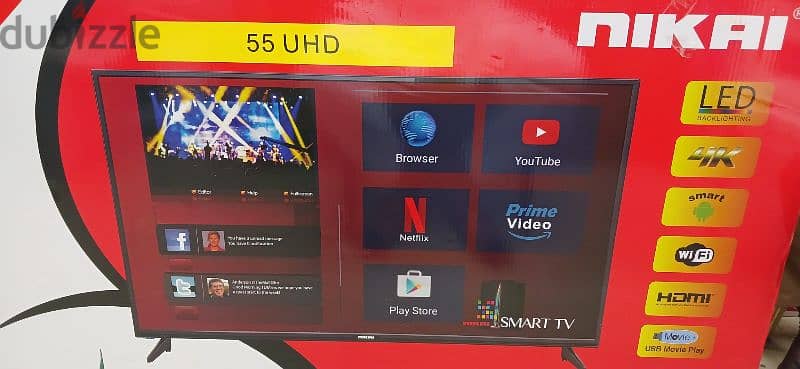 Smart 4k UHD Nikai 55inches Led tv like new condition 2