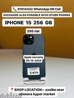 IPHONE 15 256 GB Apple warranty 26-10-2024 0