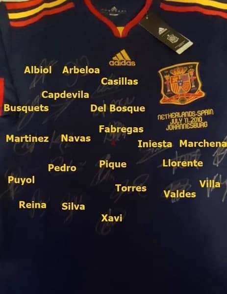 Spain signed jersey 2