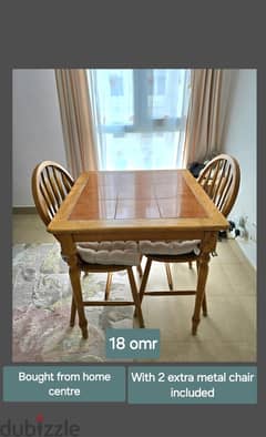 Table with 4 chairs