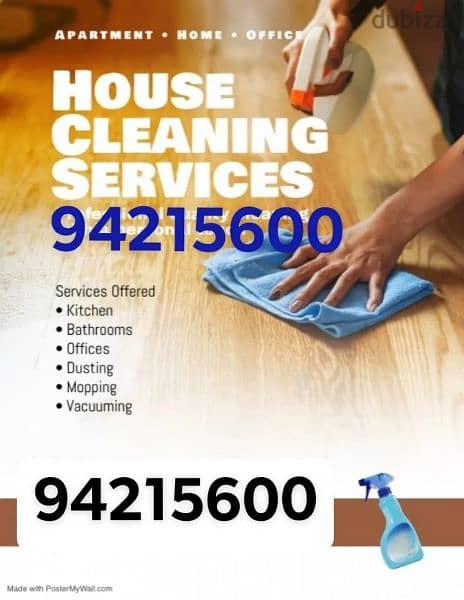 House cleaning villa office apartment & kitchen deep cleaning service 0