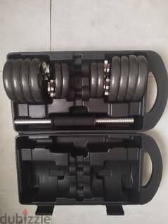 Dumbbells (14 kg) with removable plates 0