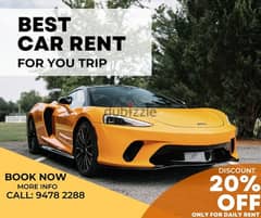 20% discount for daily rent