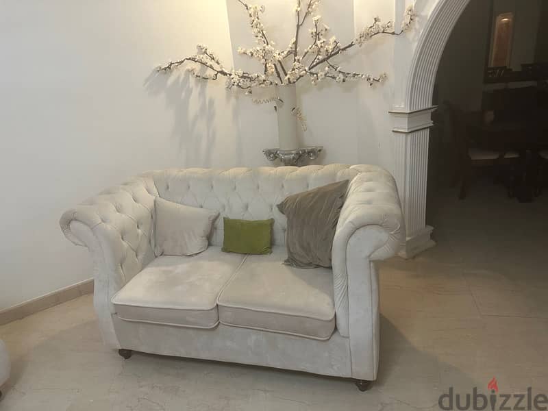 white Egyptian Sofa for sale (7 seater ) 1