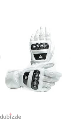 Dainese Druid 3 White Motorcycle Leather Gloves