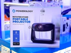 Powerology rotating stand portable projector full HD