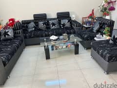 sofa set black velvet