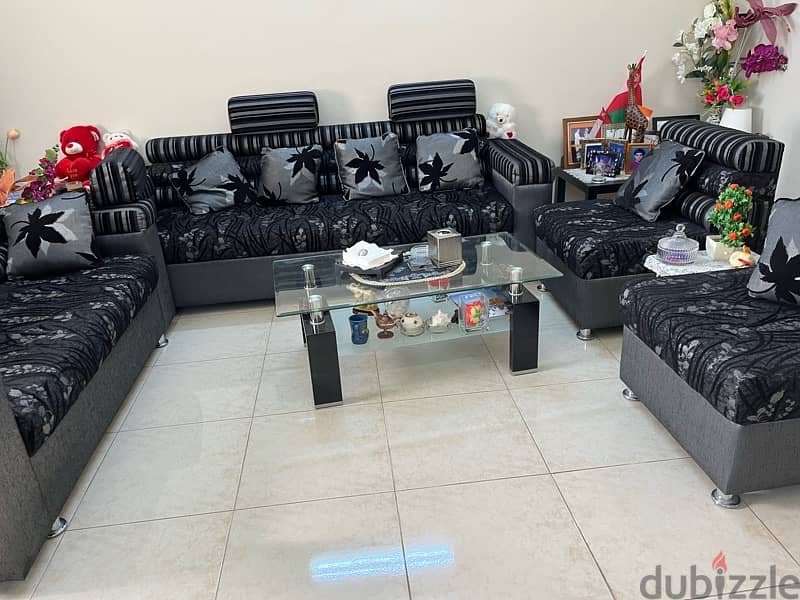 sofa set black velvet 0