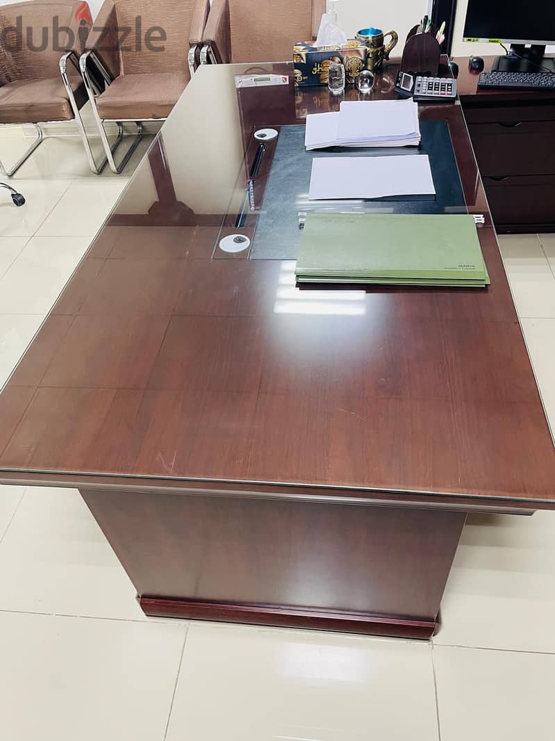 Office Table, Cupboard & Suitable 2