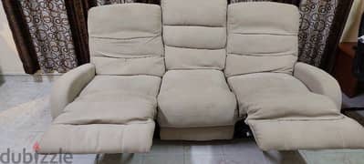 Reclainer 3 seater sofa and study table for sale