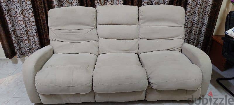 Reclainer 3 seater sofa and study table for sale 1