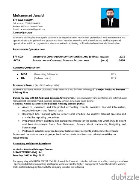 Chartered Accountant with 8 years Experience seeking Job 1