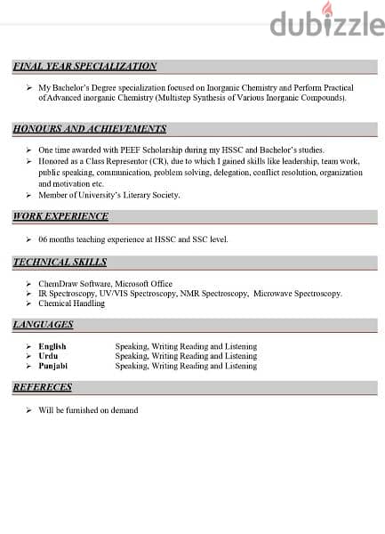 bachelor's in chemistry 1